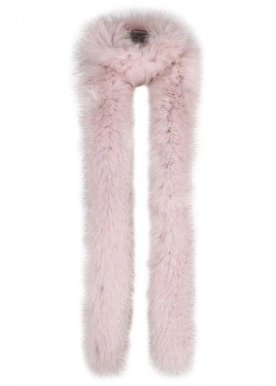 Shop Lilly E Violetta Light Pink Fox Fur Scarf