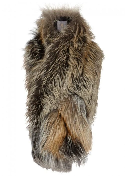 Shop Lilly E Violetta Arabella Brown Fox Fur Scarf