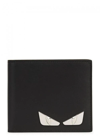Shop Fendi Eyes Black Leather Wallet