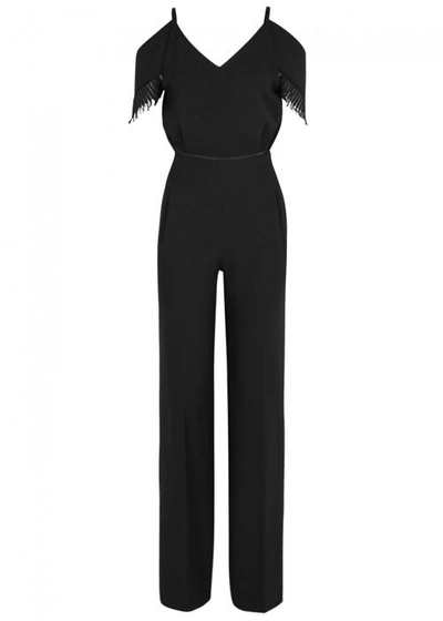 Shop Roland Mouret Burnstein Open-shoulder Jumpsuit In Black