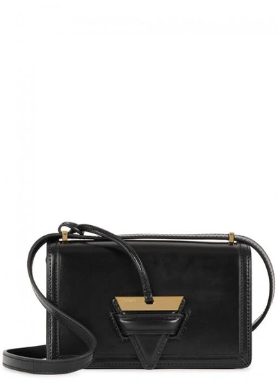 Shop Loewe Barcelona Black Small Leather Shoulder Bag