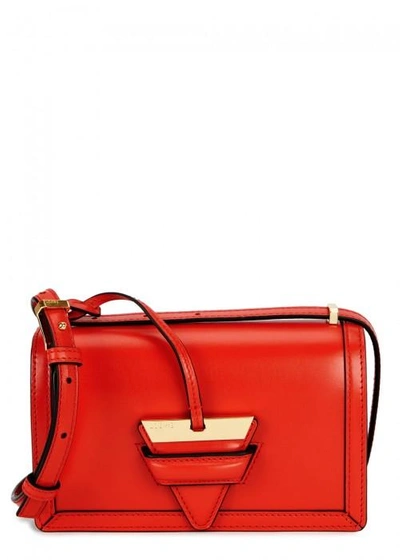 Shop Loewe Barcelona Small Leather Shoulder Bag In Red