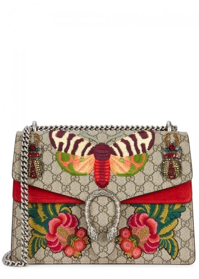 Shop Gucci Dionysus Gg Supreme Medium Shoulder Bag In Multicoloured