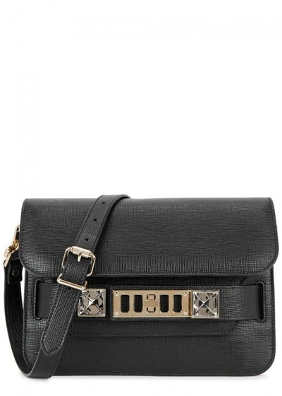 Shop Proenza Schouler Ps11 Mini Black Leather Shoulder Bag