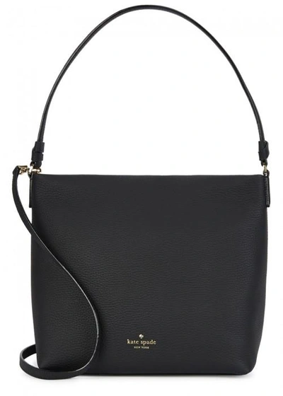 Shop Kate Spade Small Daniels Drive Natalya Leather Tote In Black