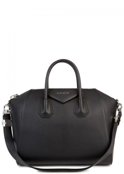 Shop Givenchy Antigona Sugar Medium Leather Tote In Black