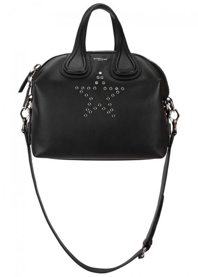 Shop Givenchy Nightingale Small Black Star Leather Tote