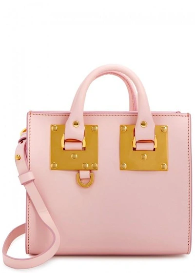 Shop Sophie Hulme Albion Box Pink Leather Tote In Light Pink