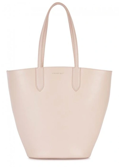 Shop Alexander Mcqueen Small Blush Leather Tote In Nude