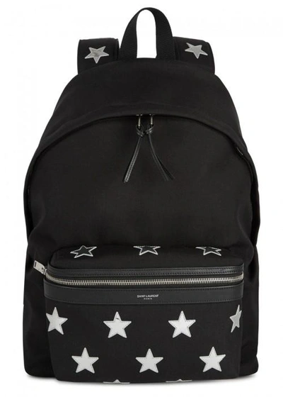 Shop Saint Laurent Black Canvas Backpack