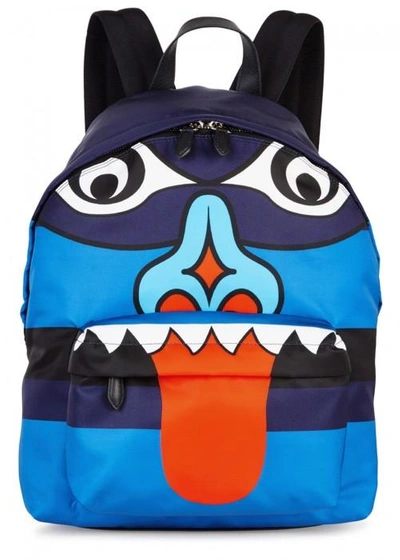 Shop Givenchy Totem Blue Nylon Backpack In Multicoloured