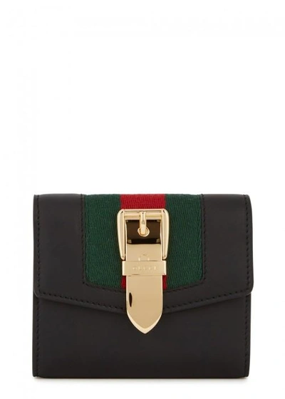 Shop Gucci Sylvie Black Leather Wallet