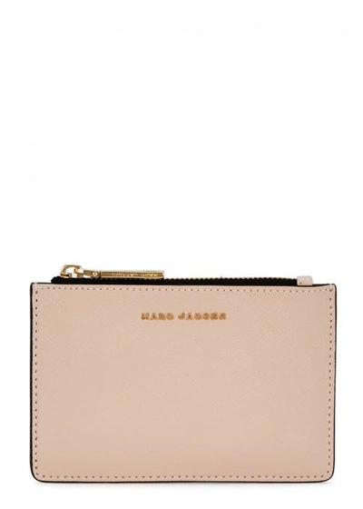 Shop Marc Jacobs Tri-tone Saffiano Leather Wallet In Pink