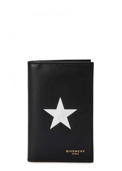 Shop Givenchy Black Star Leather Wallet