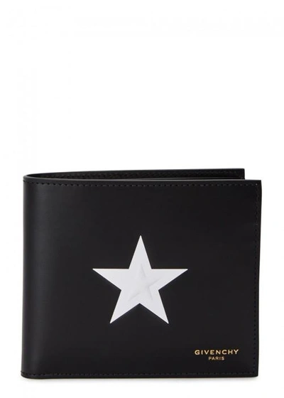 Shop Givenchy Black Star-print Leather Wallet