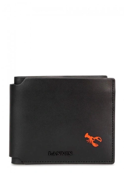 Shop Lanvin Black Lobster-print Leather Wallet