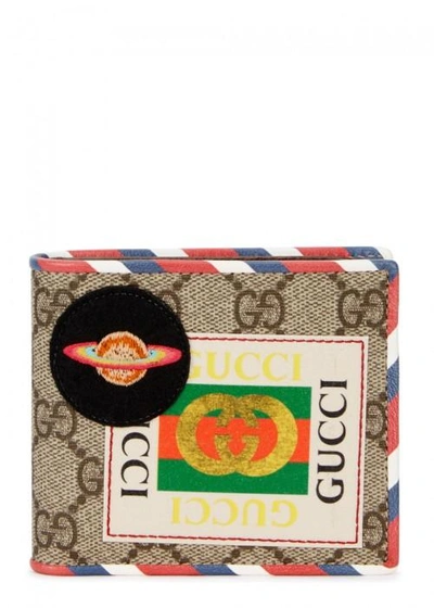 Shop Gucci Courrier Gg Supreme Wallet In Beige