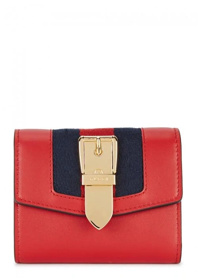 Shop Gucci Sylvie Red Leather Wallet