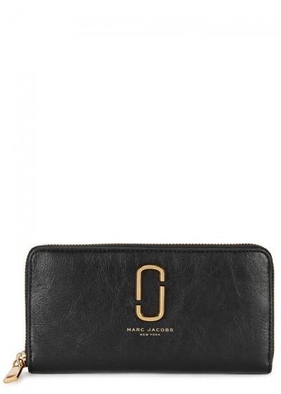 Shop Marc Jacobs Double J Black Leather Continental Wallet
