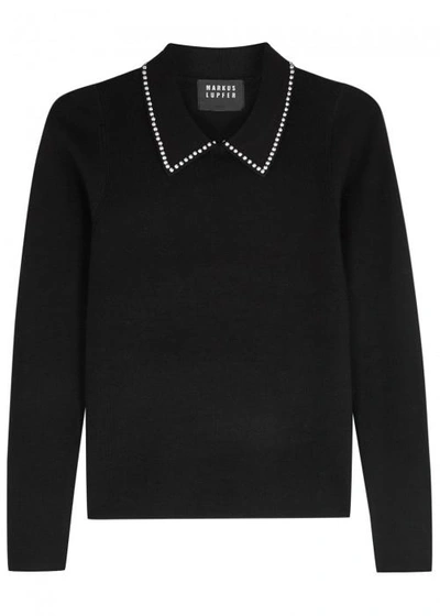 Shop Markus Lupfer Lucie Black Wool Jumper