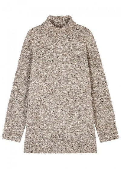 Shop The Row Noona Roll-neck Cashmere Jumper In Taupe