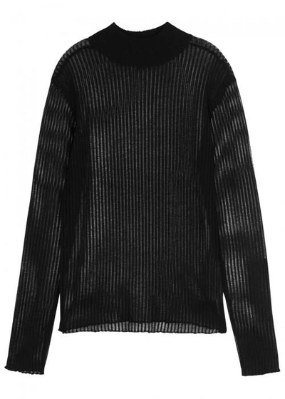 Shop Ksubi Unsheltered Black Fine-knit Jumper