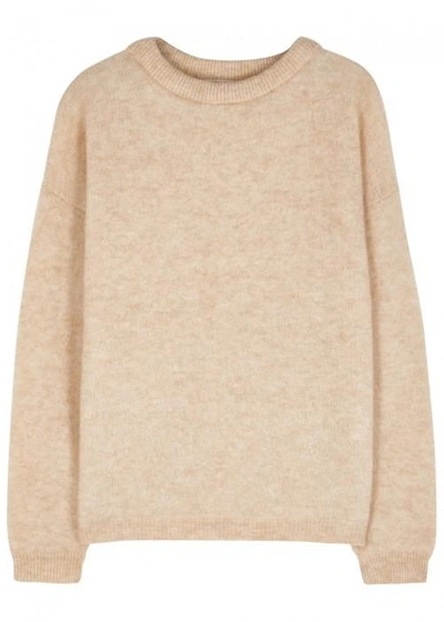 Shop Acne Studios Camel Mohair Blend Jumper