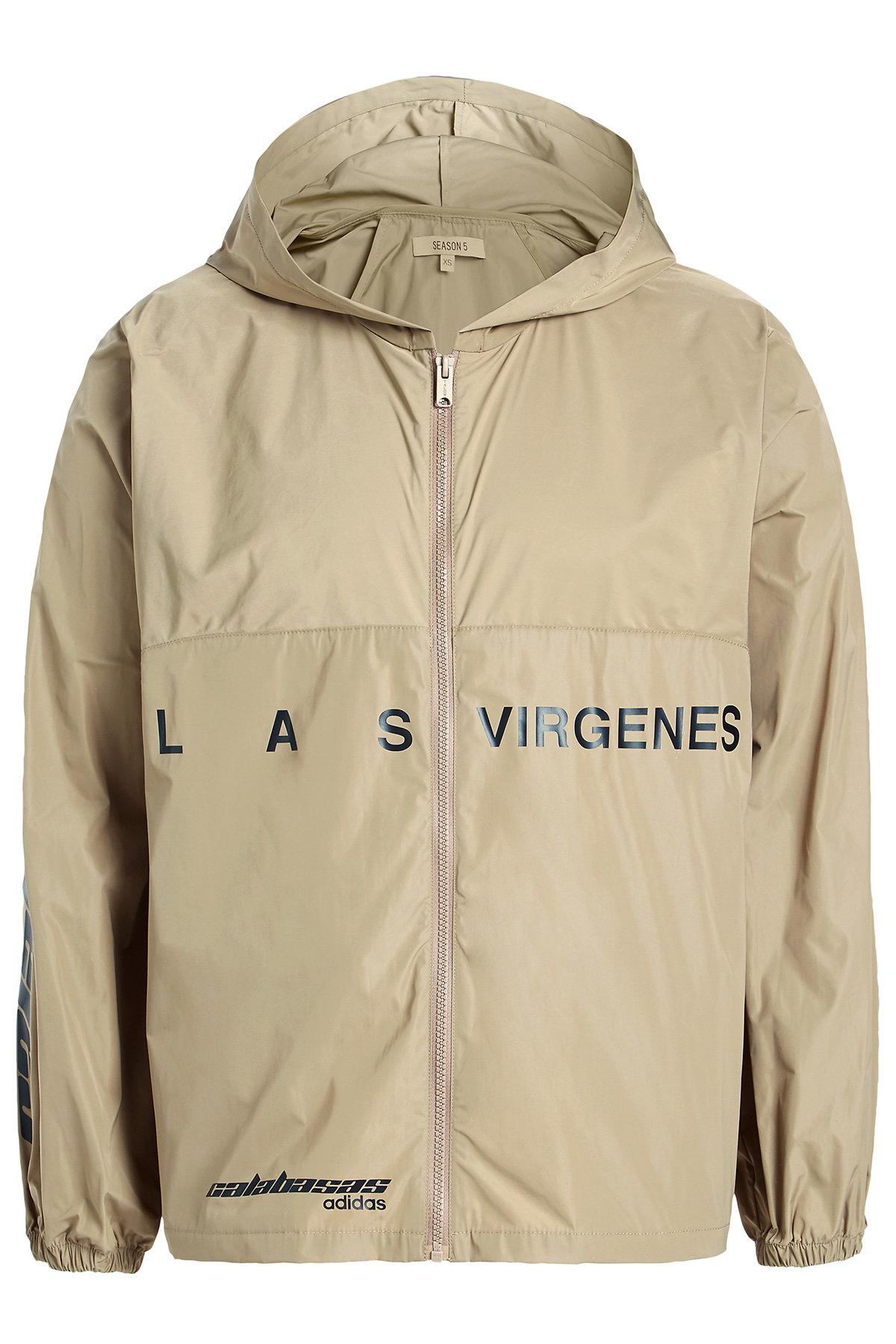 Yeezy Printed Windbreaker With Hood In Beige | ModeSens