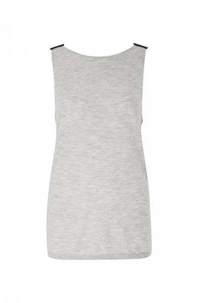 Shop Amanda Wakeley Hathaway Cashmere Top In Grey