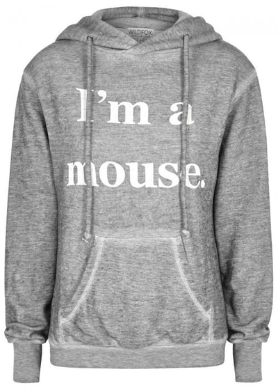 Shop Wildfox I'm A Mouse Jersey Sweatshirt In Grey