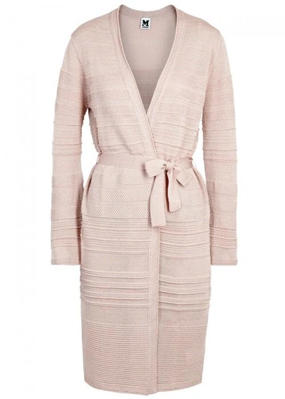 Shop M Missoni Pale Pink Space-dyed Cardigan