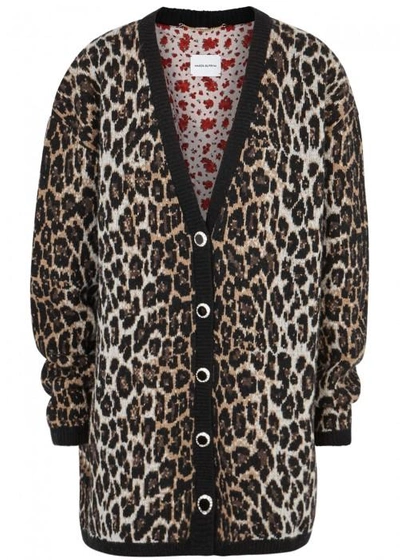 Shop Magda Butrym Rochester Leopard-intarsia Cardigan In Brown