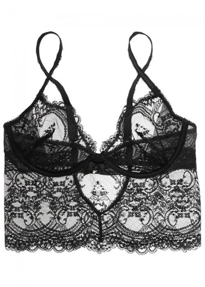 Shop Wacoal Chrystalle Lace Underwired Bra In Black