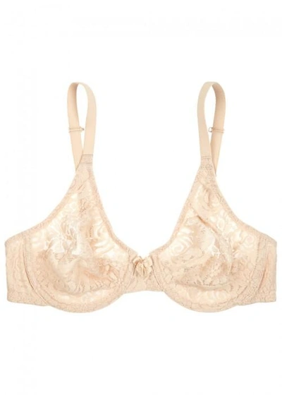 Shop Wacoal Halo Lace Almond Underwired Bra In Nude
