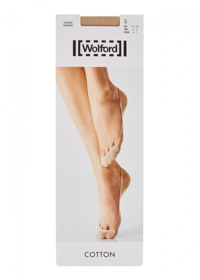 Shop Wolford Sand Low-cut Socks In Nude