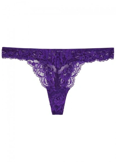 Zest Purple Lace Thong