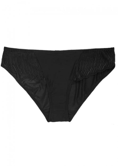 Shop Wacoal La Femme Lace And Stretch Nylon Briefs In Black