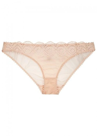 Shop Stella Mccartney Rachel Shopping Broderie Anglaise Briefs In Pink