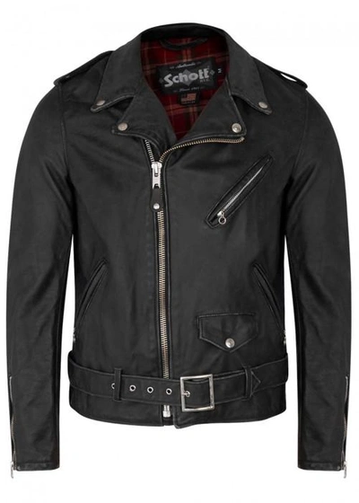 Shop Schott Black Leather Biker Jacket