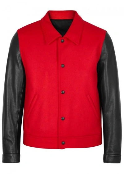 Shop Ami Alexandre Mattiussi Red Wool Blend Jacket