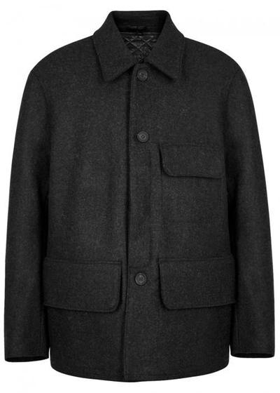 Shop Acne Studios Charcoal Wool Felt Jacket In Grey
