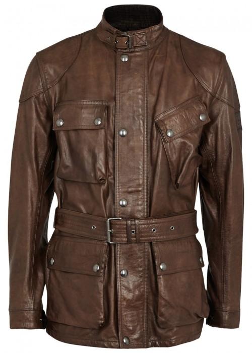 Belstaff Panther Brown Leather Jacket | ModeSens