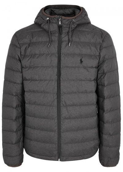 Shop Polo Ralph Lauren Charcoal Quilted Shell Jacket