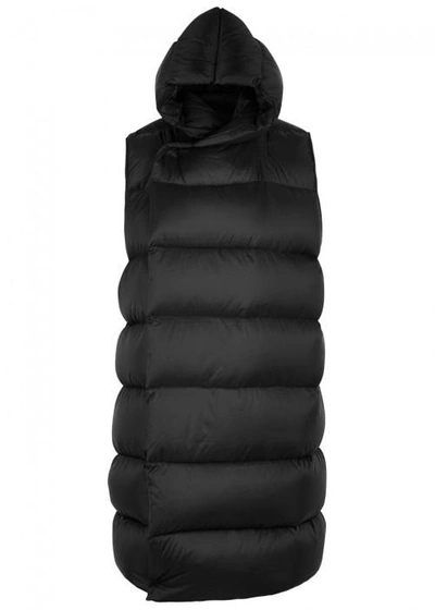 Shop Rick Owens Black Quilted Shell Gilet