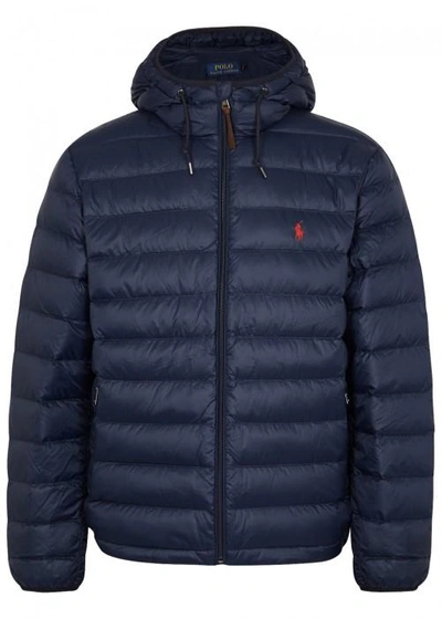 Shop Polo Ralph Lauren Navy Quilted Shell Jacket