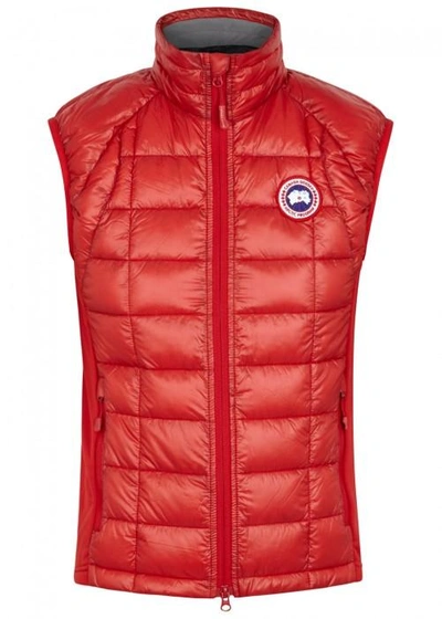 Shop Canada Goose Hybridge Red Quilted Shell Gilet