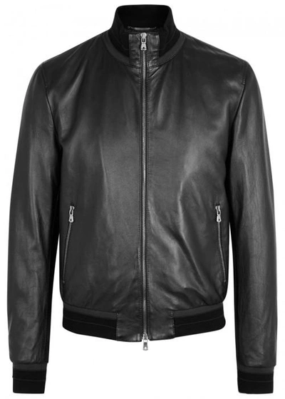 Shop Dolce & Gabbana Black Leather Jacket