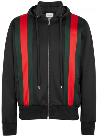 Shop Gucci Black Jersey Bomber Jacket
