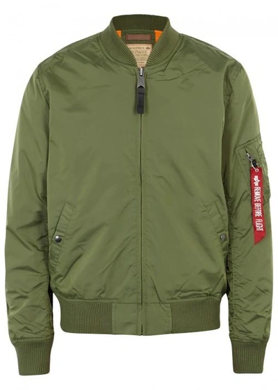 Shop Alpha Industries Ma1-tt Sage Shell Bomber Jacket