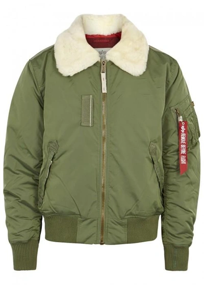 Shop Alpha Industries Injector Iii Shell Bomber Jacket In Sage